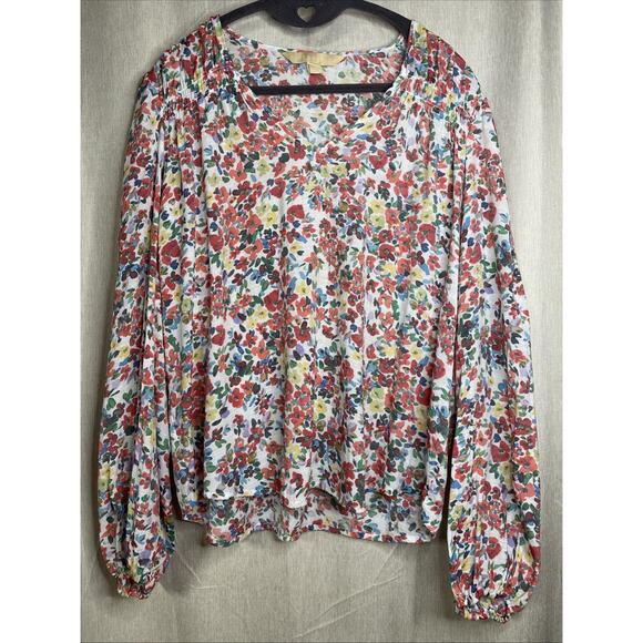 Hope & Harlow Tops - Hope & Harlow Floral Blouse - Size Small - Lightweight V-neck Long Sleeve - Boho